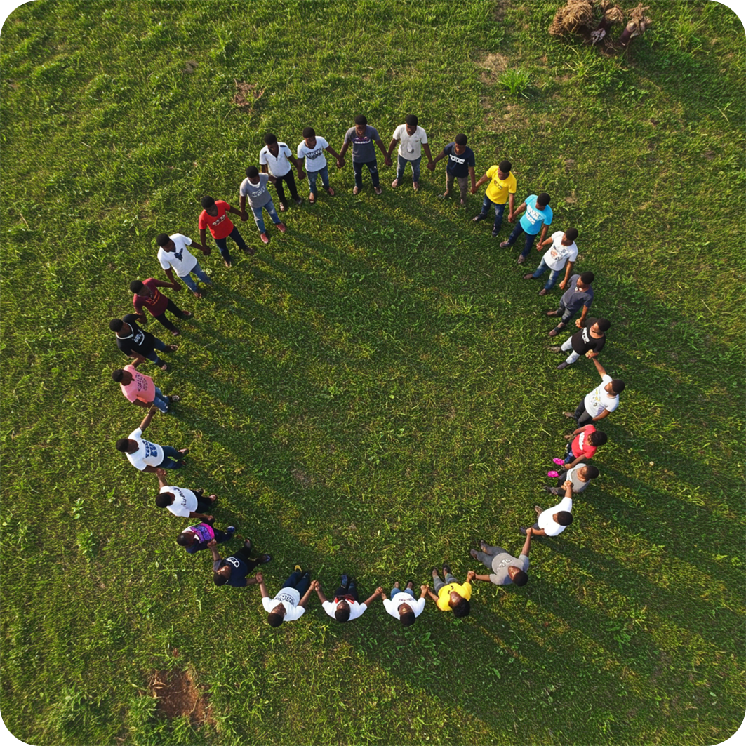 Volunteers from The Sickle Space engaging the community